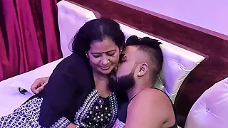 Punjabi sexy woman is being fucked by her husband in her first married night. the guy licked her wet pussy, pressed her boobs, fucking hard by his hard cock. cum on her body the woman got orgasm